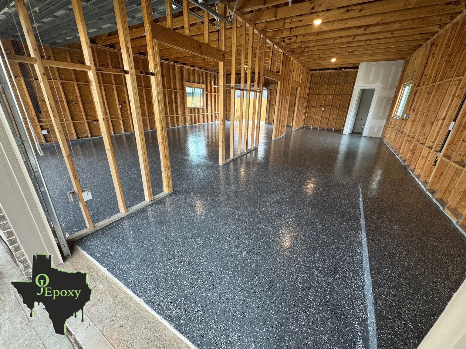 O&J Epoxy project photograph: Metallic Garage Floor